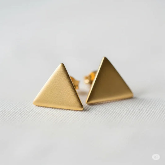 Minimalist Geometric Triangle Stud Earrings – Modern & Edgy Jewelry