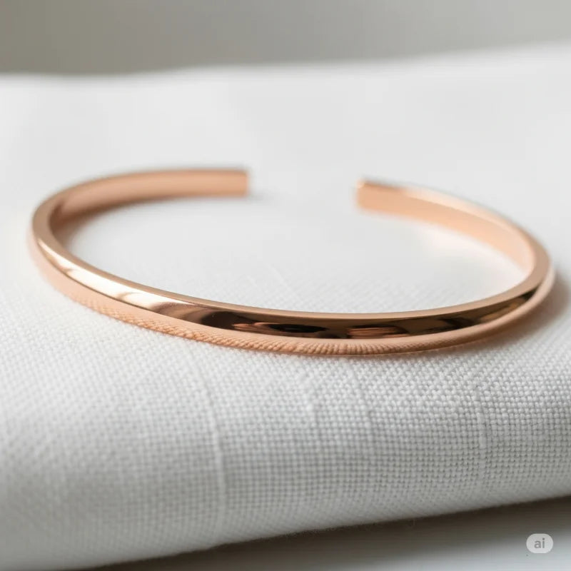 Minimalist Rose Gold Bar Bracelet