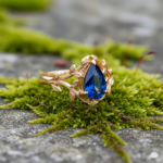 Nature-Inspired Teardrop Gemstone Ring