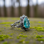 Nature-Inspired Teardrop Gemstone Ring