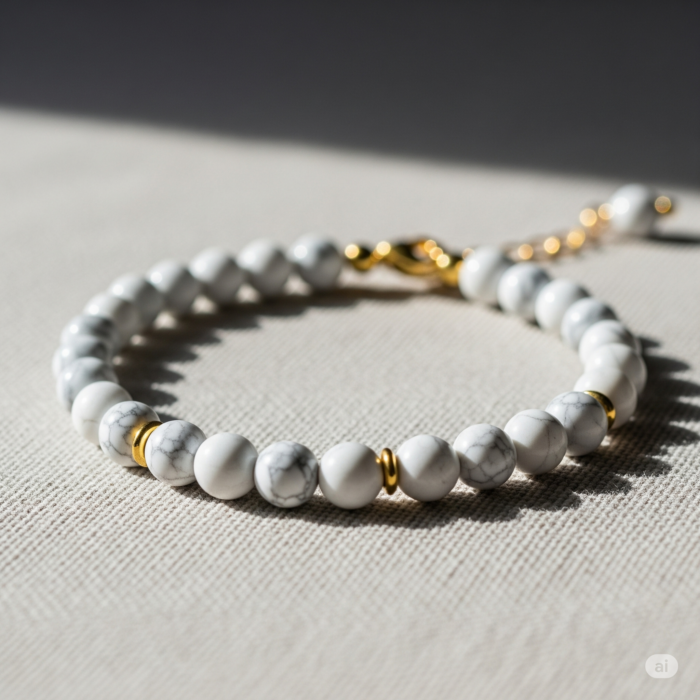 Minimalist gemstone beaded bracelet