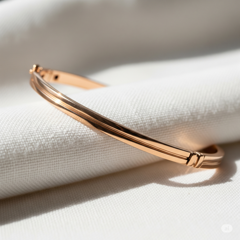 Minimalist Rose Gold Bar Bracelet